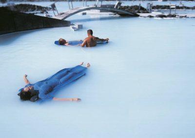 Varme kilder - Blue Lagoon geotermiske luksus-spa, ikke langt fra lufthavnen.