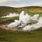 Geotermisk aktivitet i Hengill-området - navngivet efter Hengill-vulkanen i Island