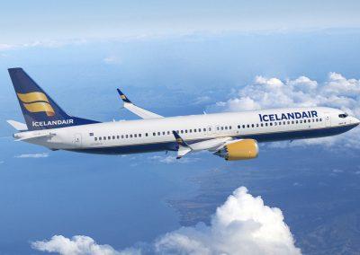 Icelandair flyver til Island.