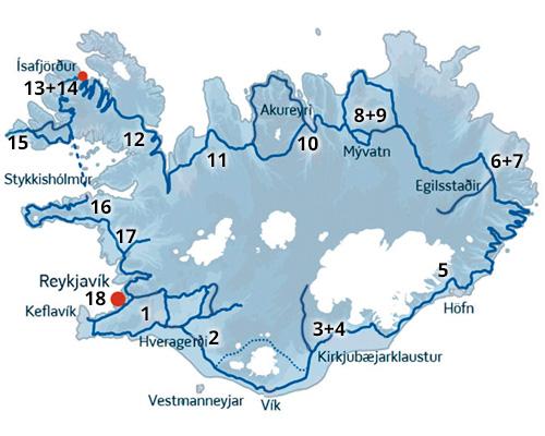 Vulkaner og gletsjere, gejsere og vulkaner - og alt hvad Island har at byde på. En kør-selv ferie og rejse til Island I aldrig glemmer.