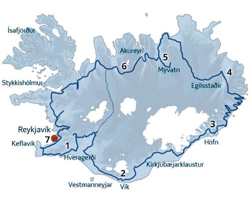 Rundrejse i Island - en kør-selv ferie og rejse fyldt med naturoplevelser - Gullfoss, Geysir, Thingvellir, Myvatn, Skogafoss, Dettifoss... og meget mere.