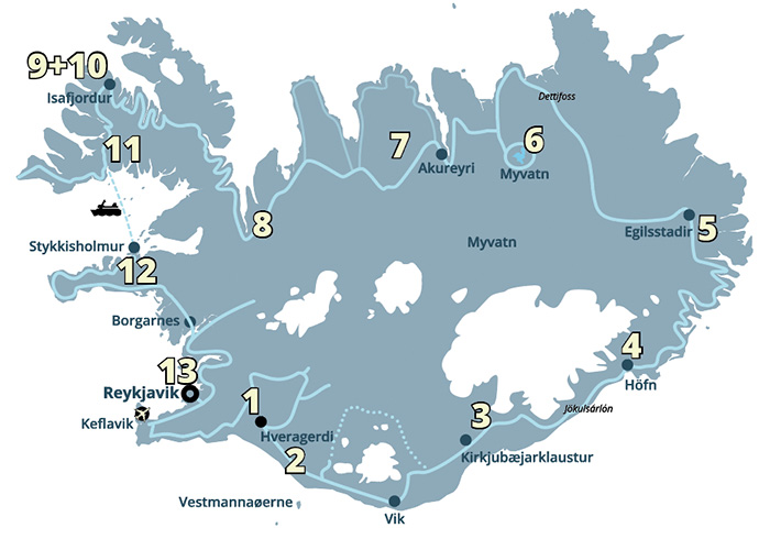 Vestfjordene i Island er en del af denne skønne kør-selv ferie i Island med ISLANDSREJSER - rejser til Island