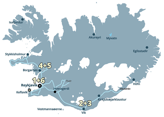 Naturoplevelser i massevis på denne kør-selv rejse med ISLANDSREJSER - rejser til Island.