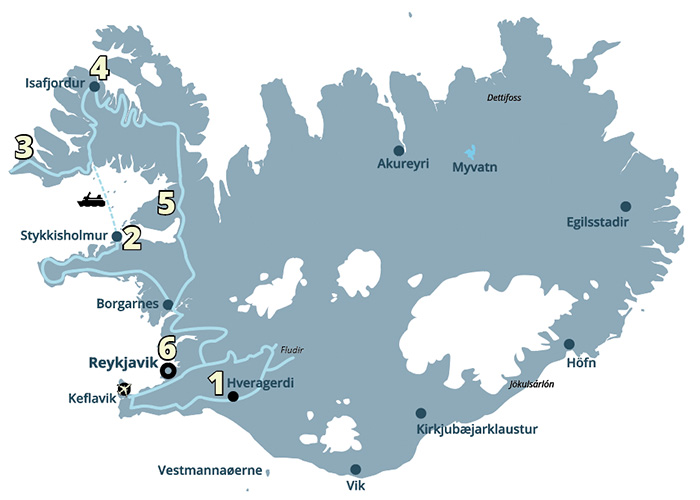 En dejlig kør-selv-pakkerejse med bl.a. Vestfjordene der en er sand naturperle.