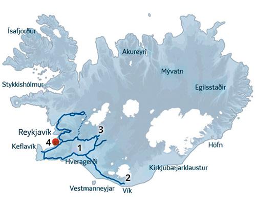 En pakkerejse til Island og de kendte seværdigheder i Den Gyldne Cirkel og sydkysten