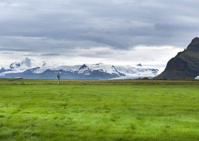 Den mægtige gletsjer Vatnajökull kan ses på lang afstand :: foto: Lars Viberg - ISLANDSREJSER