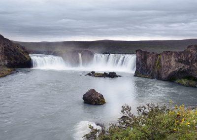 Det smukke Godafoss vandfald i Nordisland