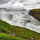 Dronningen af vandfald i Island - Gullfoss.