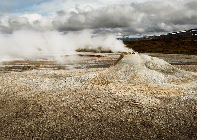 Rygende kedel ved Hveravellir geotermiske område