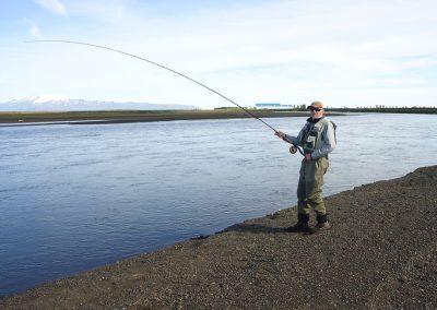 Laksefiskeri i Island med ISLANDSREJSER - Leif med flex igen...