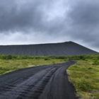 De mægtige Hverfjall-krater ved Myvatn. Her kan man gå på kanten hele vejen rundt.