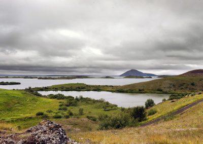 Udsigt over Mývatn søen