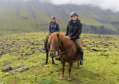 Rideture i Island på islandske heste ved sydkysten