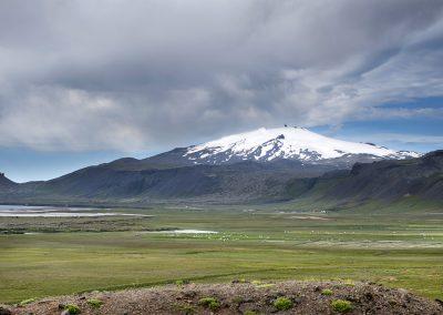 Den mægtige Snæfellsjökull kan ses på lang afstand