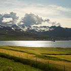 Når man nærmer sig Snæfellsnes kan man se de smukke bjerge centralt på halvøen.