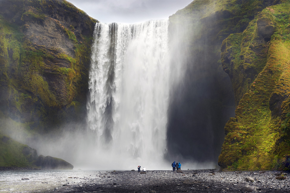 Skogafoss vandfaldet i Island