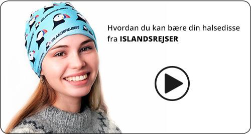 Halsedisse / Buff med ISLANDSREJSER logo. Få en gratis til infomøder