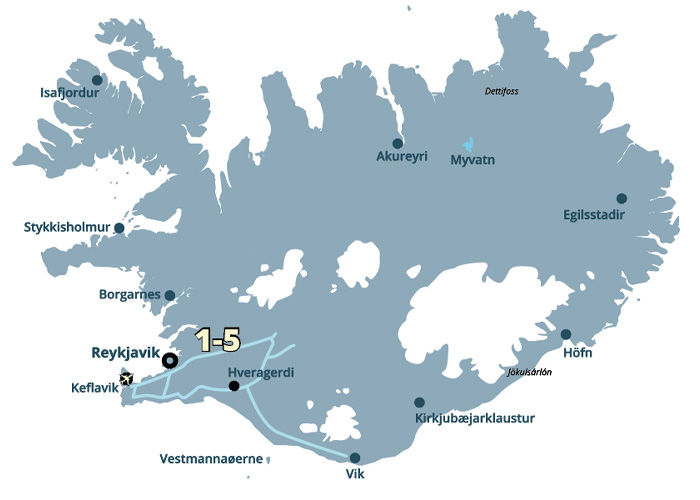 Reykjavik og naturen - grupperejse og hotelophold i Island med ISLANDSREJSER