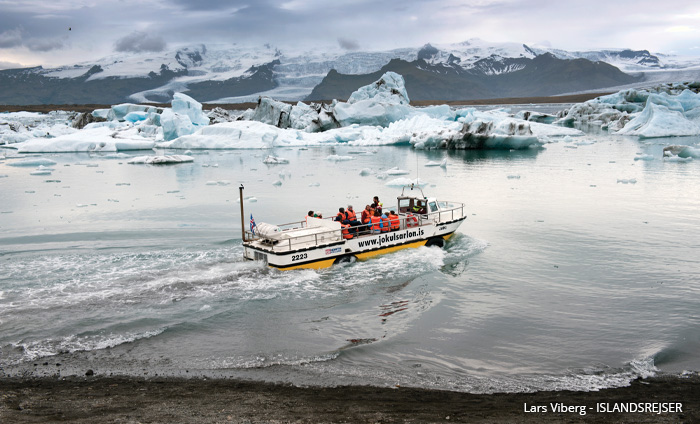 Jökulsárlón gletsjerlagune på jeres kør-selv ferie og bilferie til Island med ISLANDSREJSER