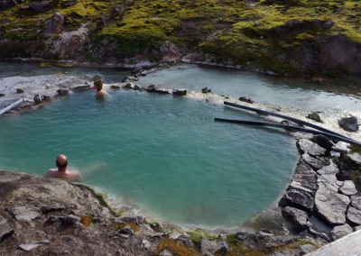 Hveravellir geotermiske bad på Kjölur på kør-selv ferie bilferie og grupperejser i Island med ISLANDSREJSER