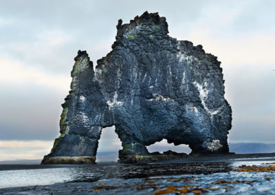 Hvitserkur i Nordisland på kør-selv ferie bilferie og grupperejser i Island med ISLANDSREJSER