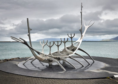 Solfærd monument i Reykjavik på kør-selv ferie og bilferie i Island med ISLANDSREJSER