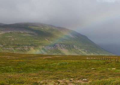 Regnbue ved Breidafjrodur-halvøen på kør-selv ferie og bilferie i Island med ISLANDSREJSER