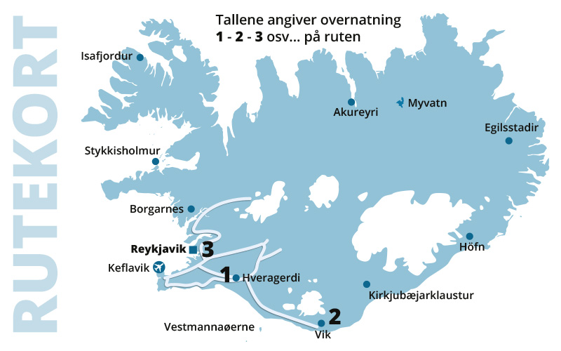 Den Gyldne Cirkel - kør-selv ferie og bilferie i Island med ISLANDSREJSER