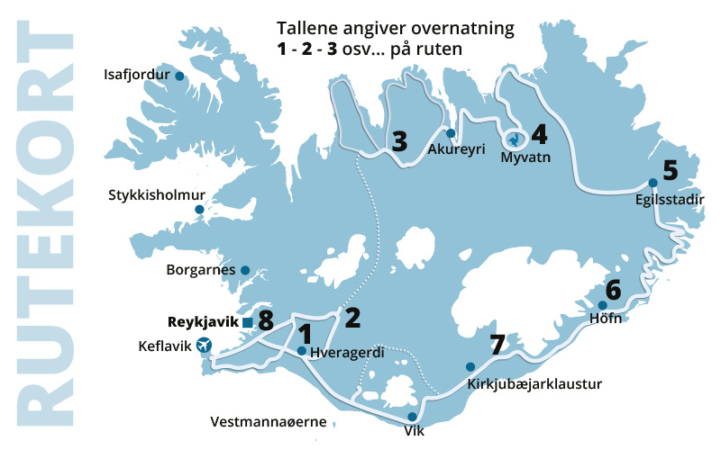 Højland og lavland - kør-selv ferie og bilferie i Island med ISLANDSREJSER