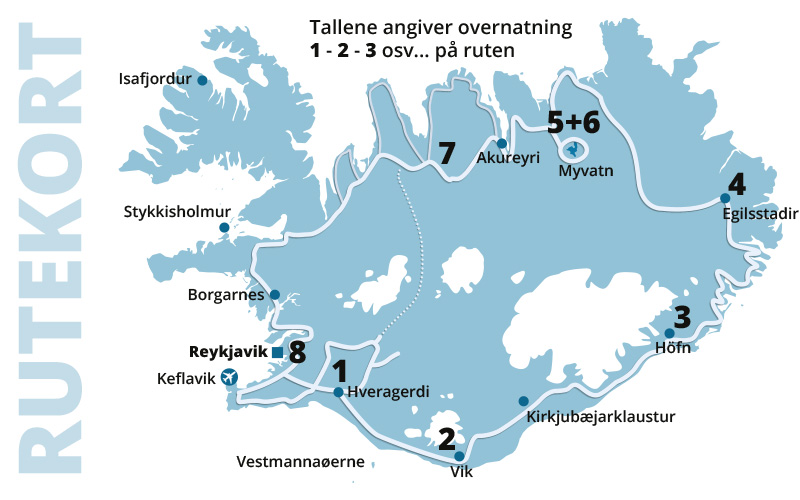 Rundrejse i Island - kør-selv ferie og bilferie i Island med ISLANDSREJSER