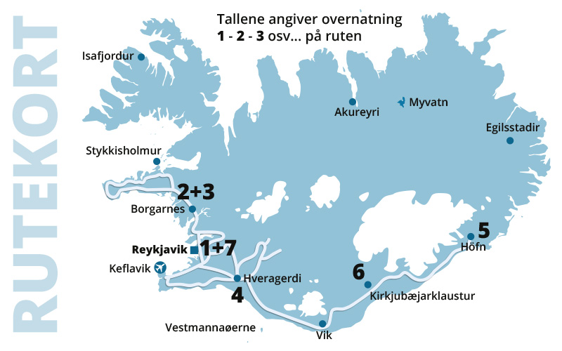 Nordlys og isbjerge - kør-selv ferie og bilferie i Island med ISLANDSREJSER