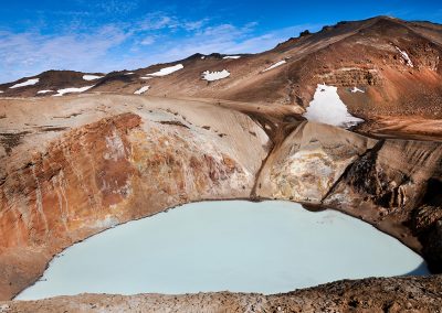Viti-krateret ved Askja på kør-selv ferie og bilferie i Island