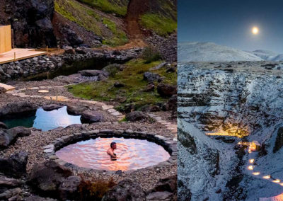 Husafell Canyon Baths - geotermiske bade og varme kilder i Island - aktiviteter med ISLANDSREJSER