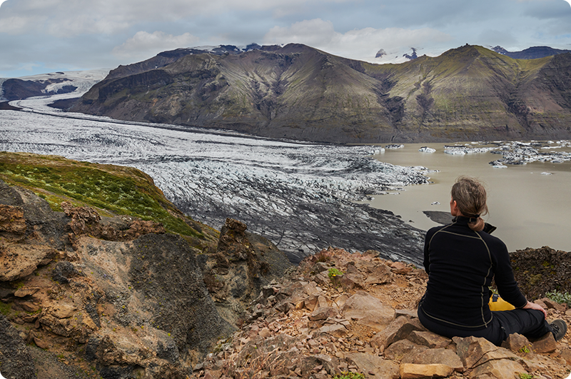 Skaftafell gletsjertunge og rejser til Island - kør-selv ferie og bilferie med ISLANDSREJSER