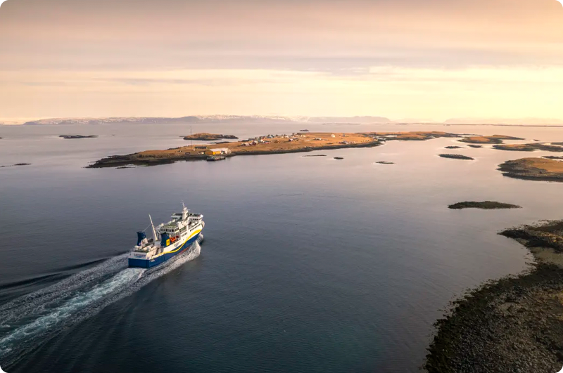 Baldur færgen Vestfjordene Stykkisholmur og rejser til Island - kør-selv ferie og bilferie med ISLANDSREJSER